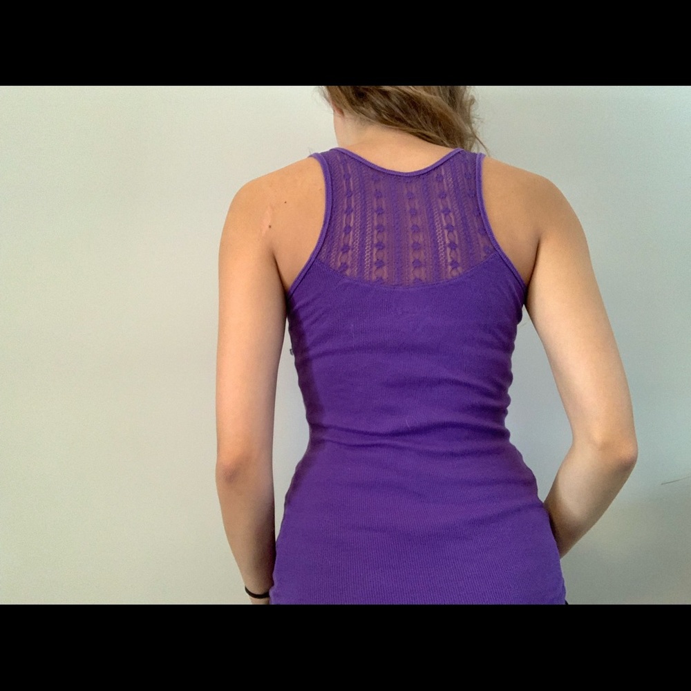 Arizona Jean Co. Purple Lace Tank Top
